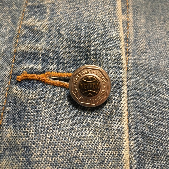 vintage denim button down skirt - Picture 2 of 5